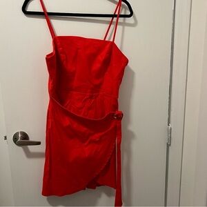 Red mini dress, size: L